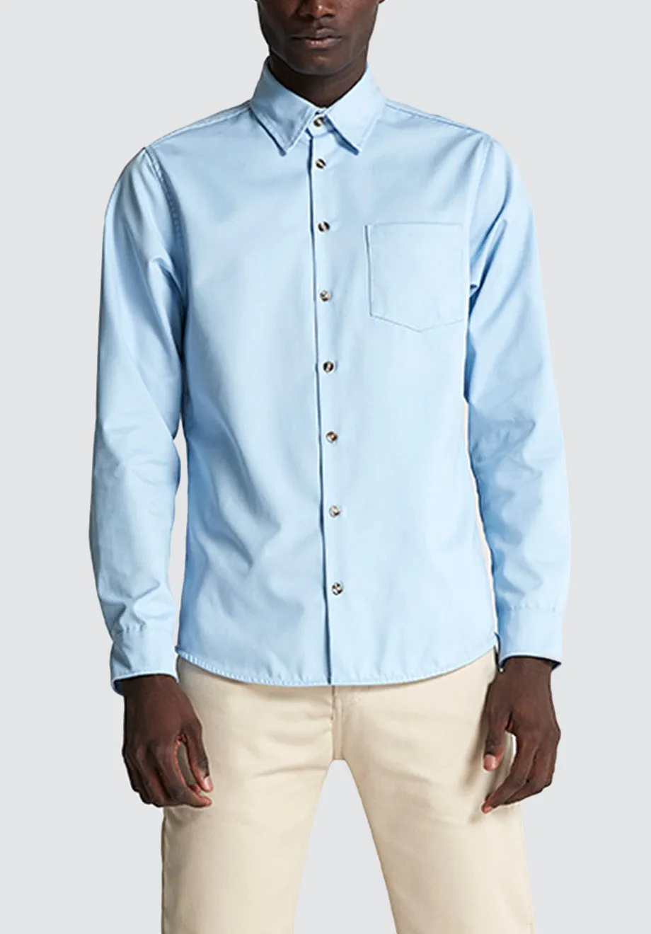 1 Pocket Cotton Shirt | Blue Bell