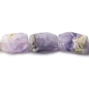 11x8-18x13mm Light Cape Amethyst Beads Tumbled Hammer Faceted Rectangle 8 inch 14 pcs