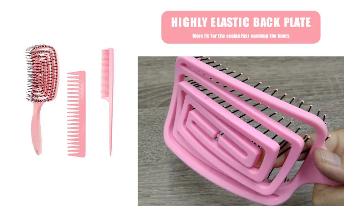 3 Piece Hair Brush Comb Set