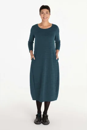 3/4 Sleeve Textured Char Dress