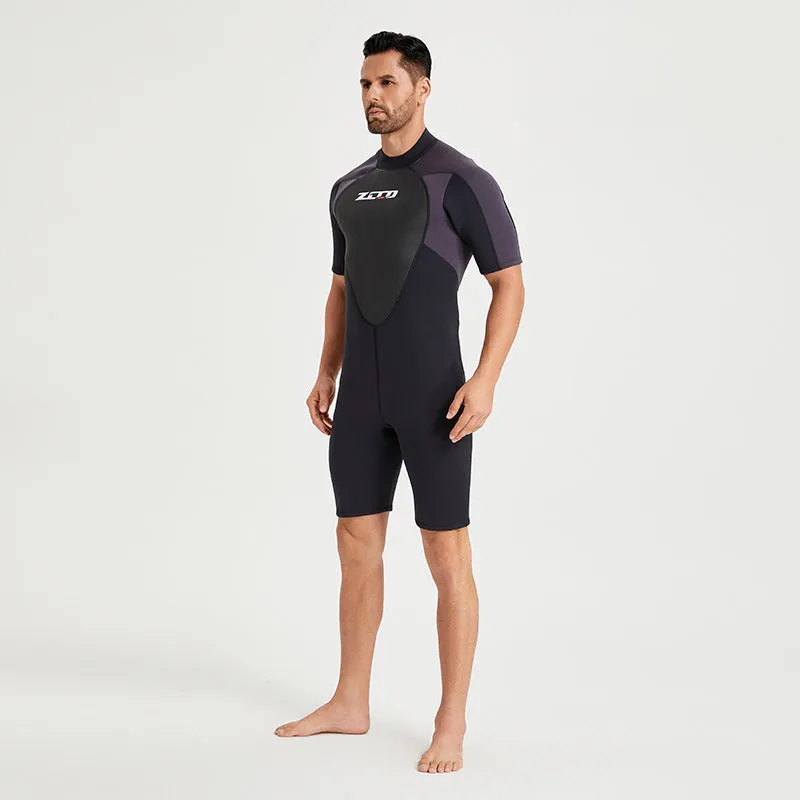 3mm Men's One-Piece Short-Sleeved Diving Suit