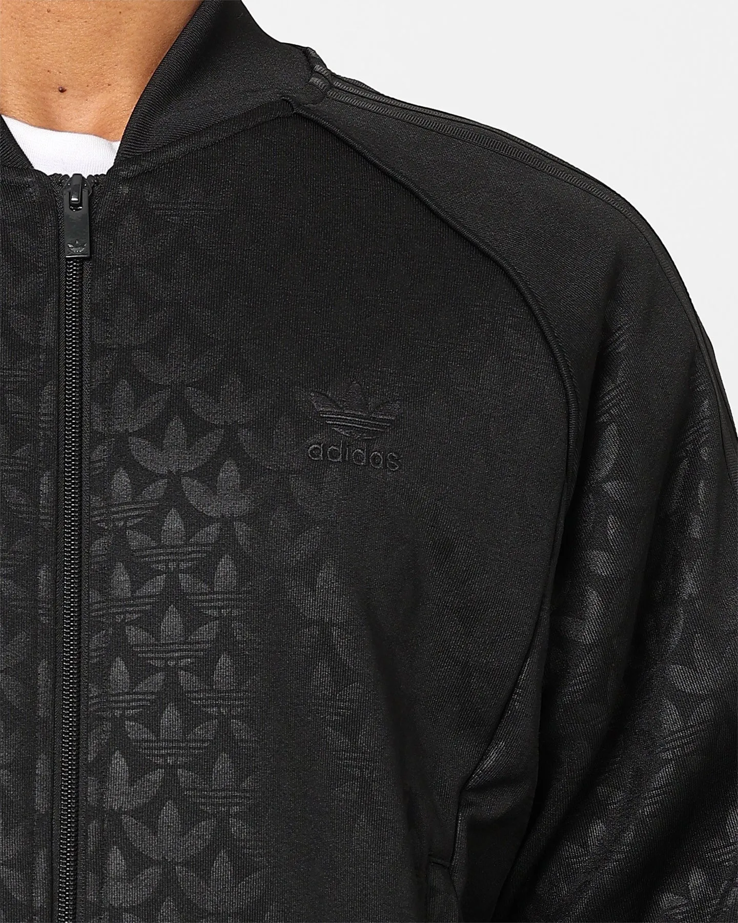 Adidas Graphics Monogram Straight Tracksuit Jacket Black