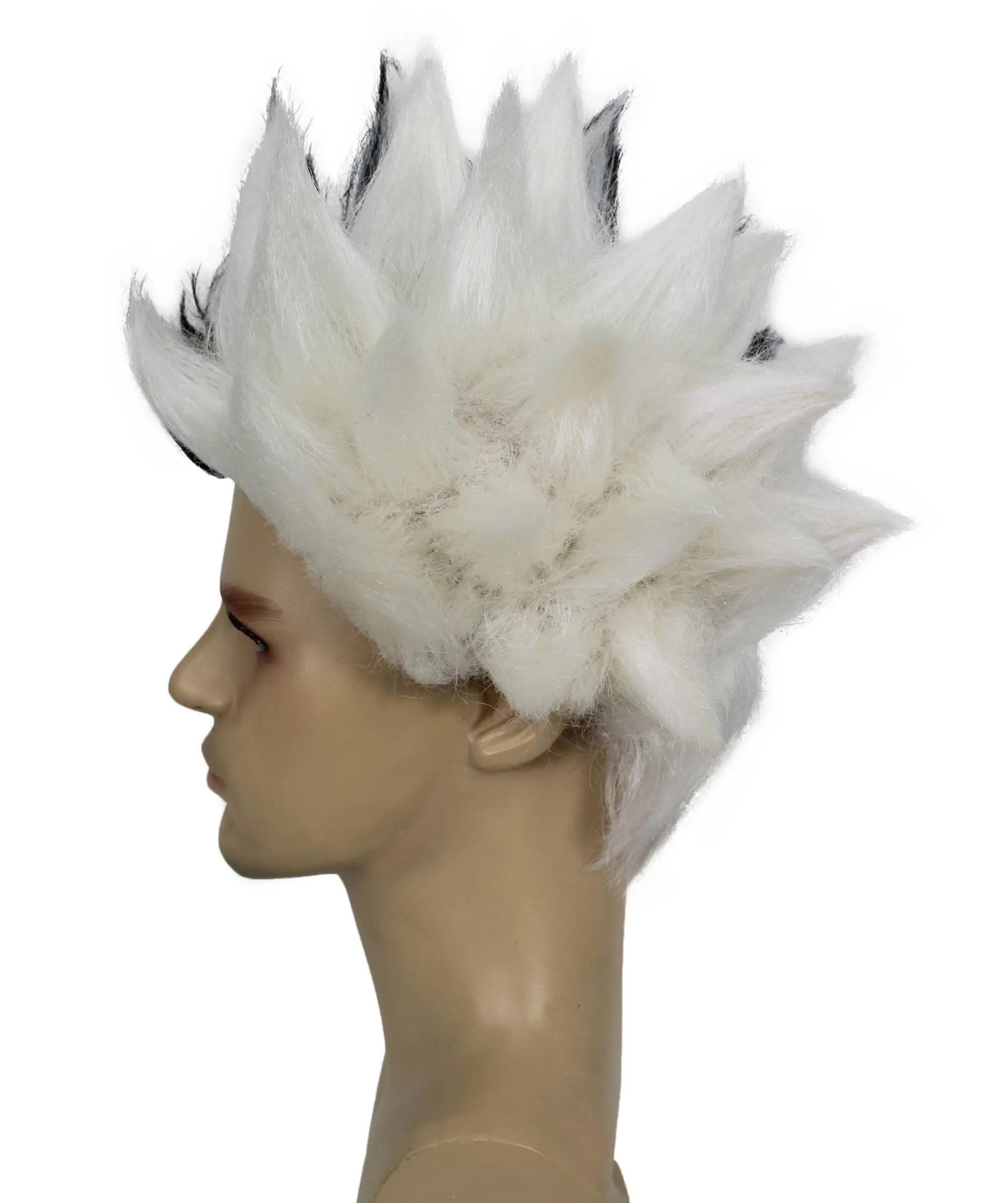 Adult Men’s Anime Young Ninja Nine Tail Multiple Colo Spiky Wig I Flame-retardant Synthetic Fiber