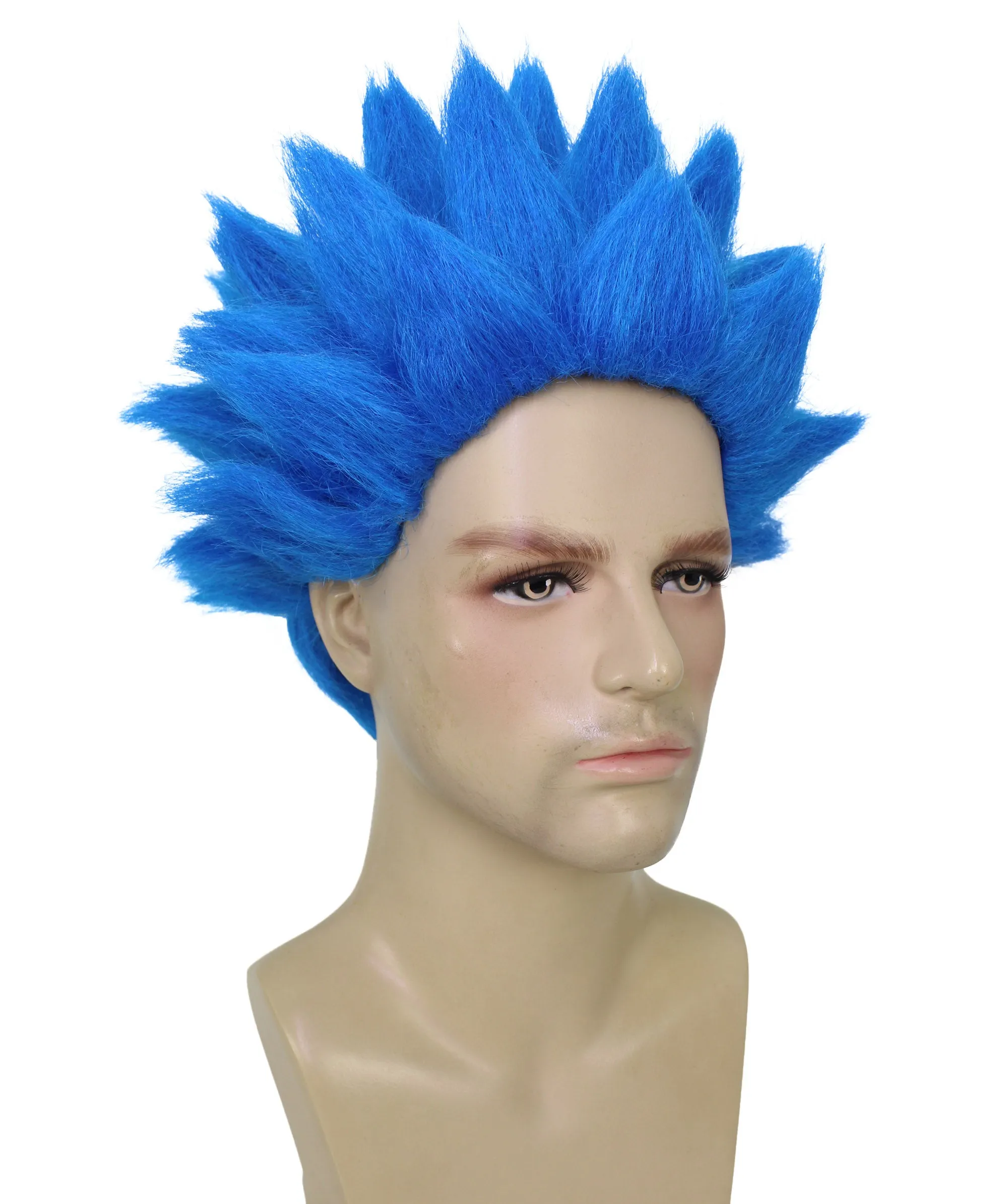 Adult Men’s Anime Young Ninja Nine Tail Multiple Colo Spiky Wig I Flame-retardant Synthetic Fiber