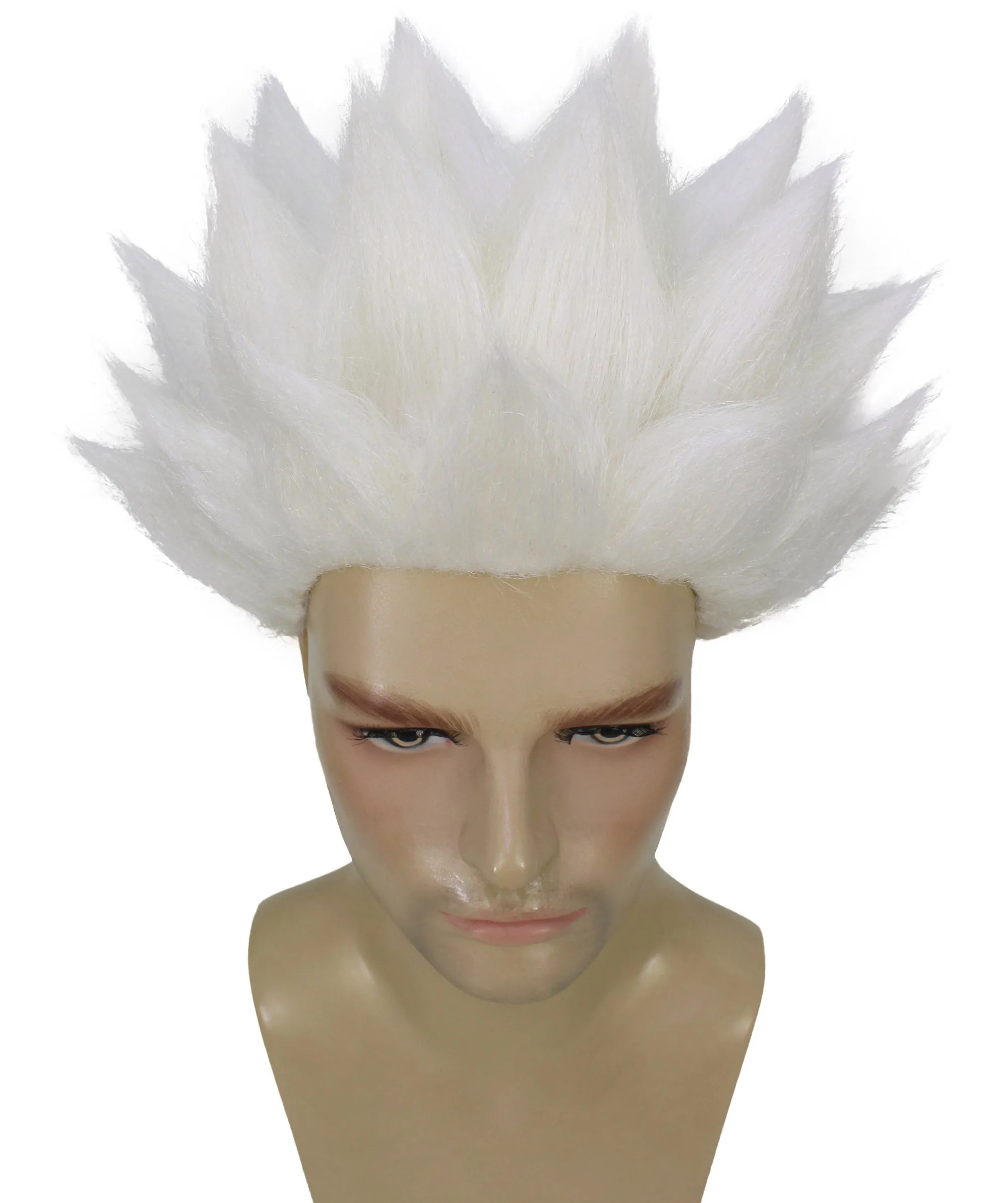 Adult Men’s Anime Young Ninja Nine Tail Multiple Colo Spiky Wig I Flame-retardant Synthetic Fiber