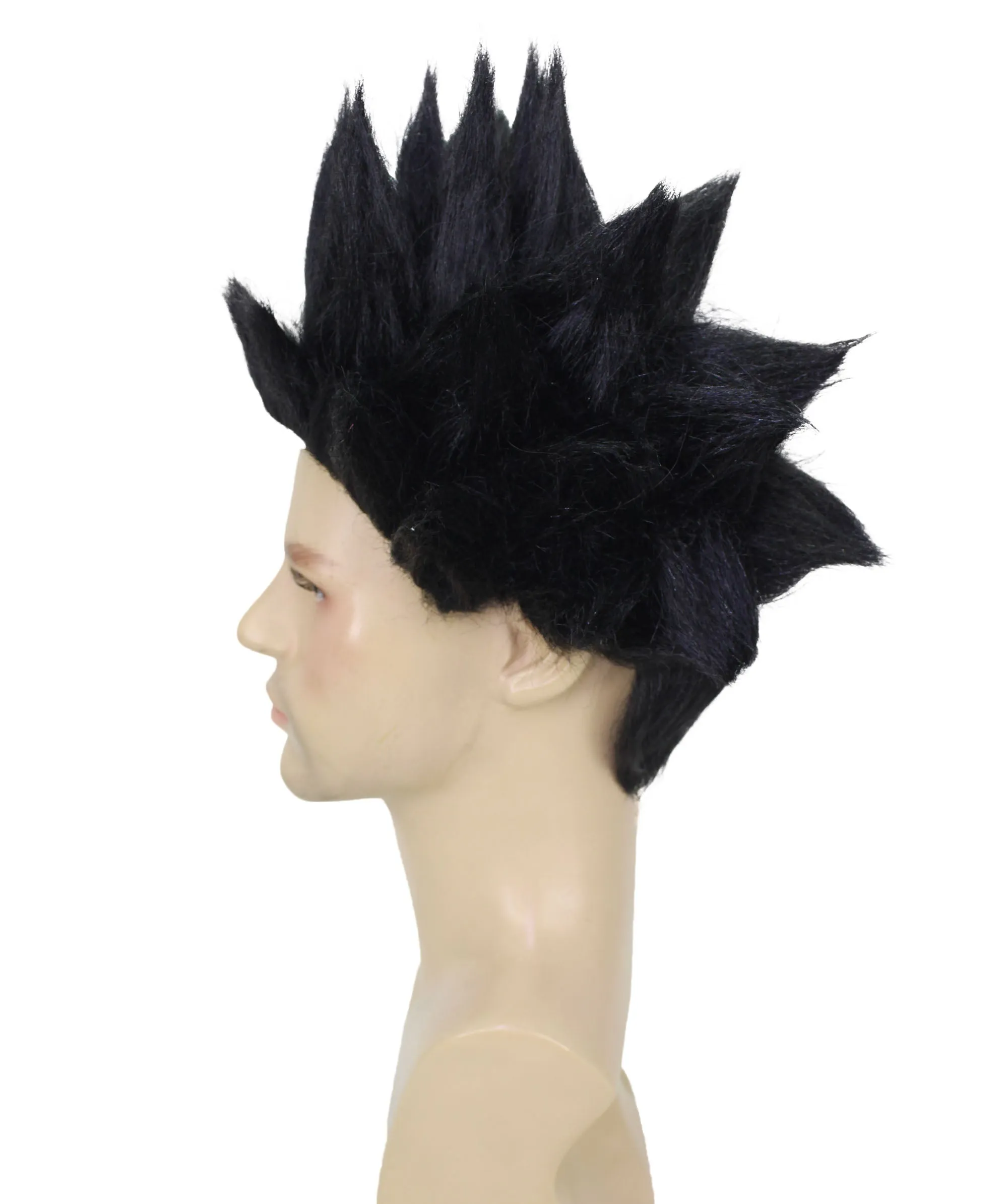 Adult Men’s Anime Young Ninja Nine Tail Multiple Colo Spiky Wig I Flame-retardant Synthetic Fiber