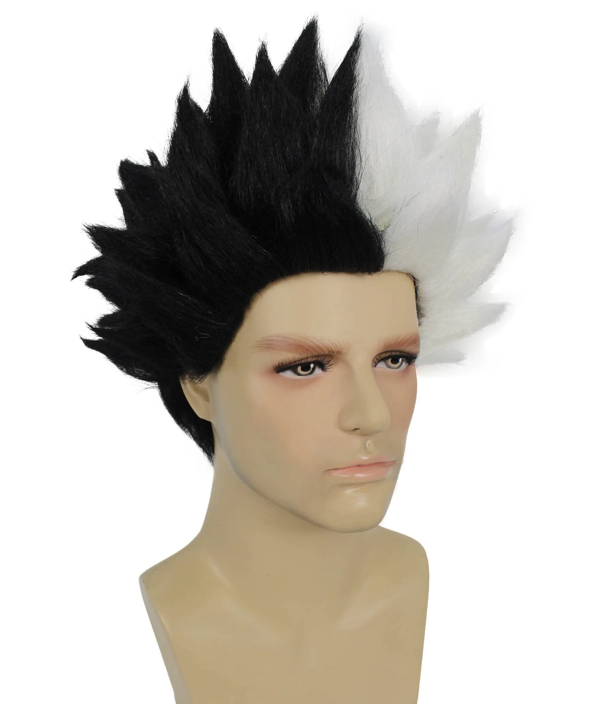 Adult Men’s Anime Young Ninja Nine Tail Multiple Colo Spiky Wig I Flame-retardant Synthetic Fiber