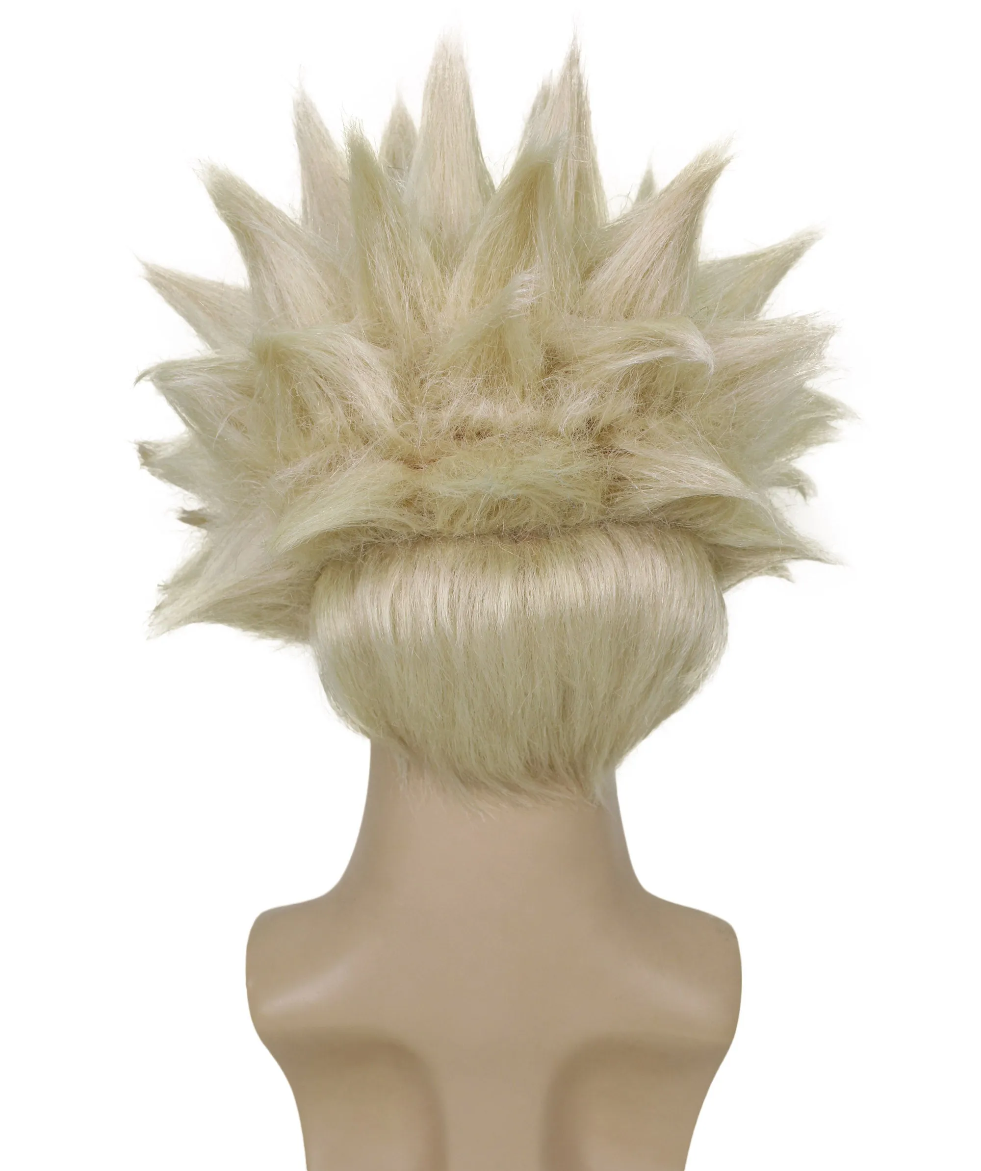 Adult Men’s Anime Young Ninja Nine Tail Multiple Colo Spiky Wig I Flame-retardant Synthetic Fiber