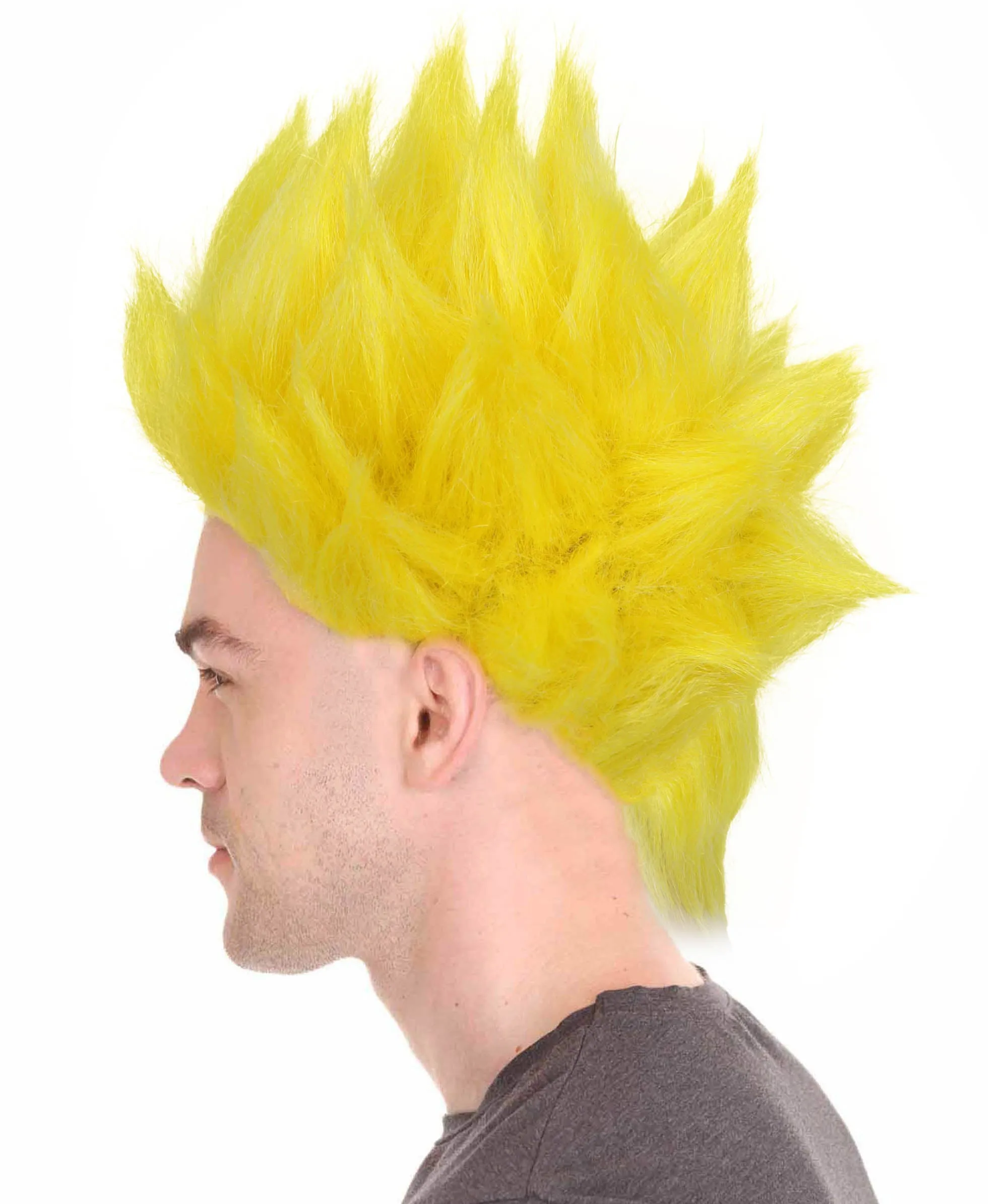 Adult Men’s Anime Young Ninja Nine Tail Multiple Colo Spiky Wig I Flame-retardant Synthetic Fiber