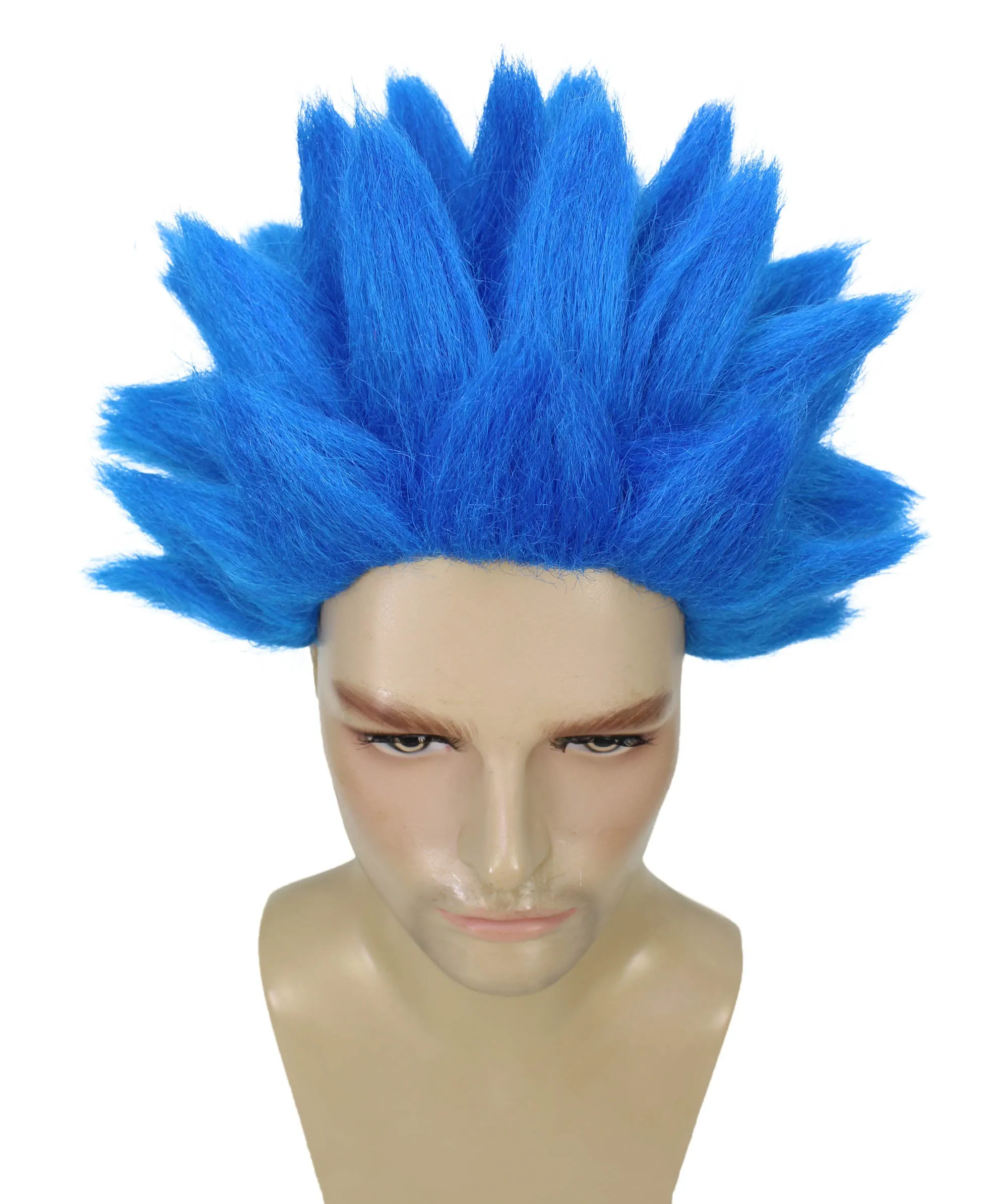 Adult Men’s Anime Young Ninja Nine Tail Multiple Colo Spiky Wig I Flame-retardant Synthetic Fiber