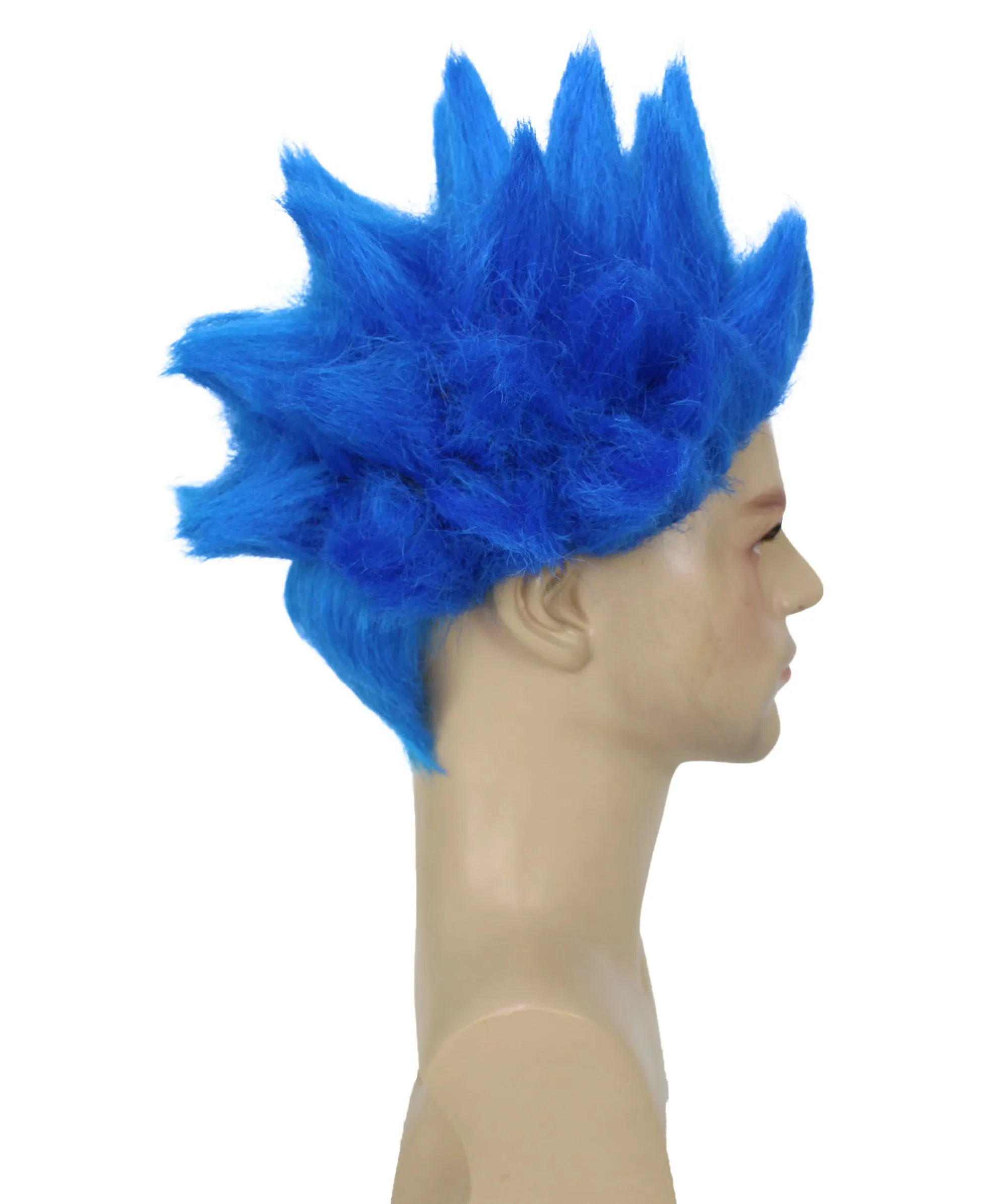 Adult Men’s Anime Young Ninja Nine Tail Multiple Colo Spiky Wig I Flame-retardant Synthetic Fiber