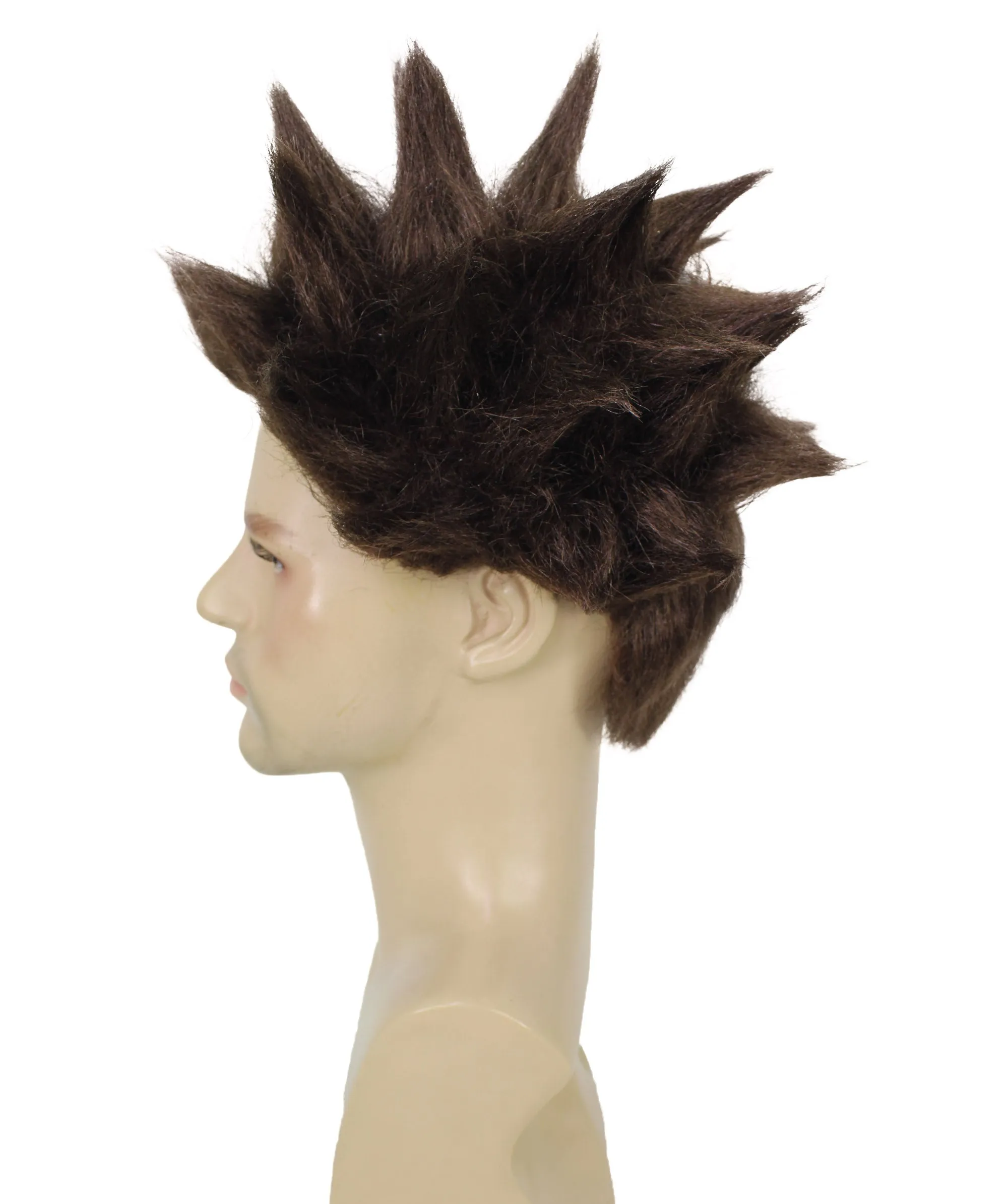 Adult Men’s Anime Young Ninja Nine Tail Multiple Colo Spiky Wig I Flame-retardant Synthetic Fiber