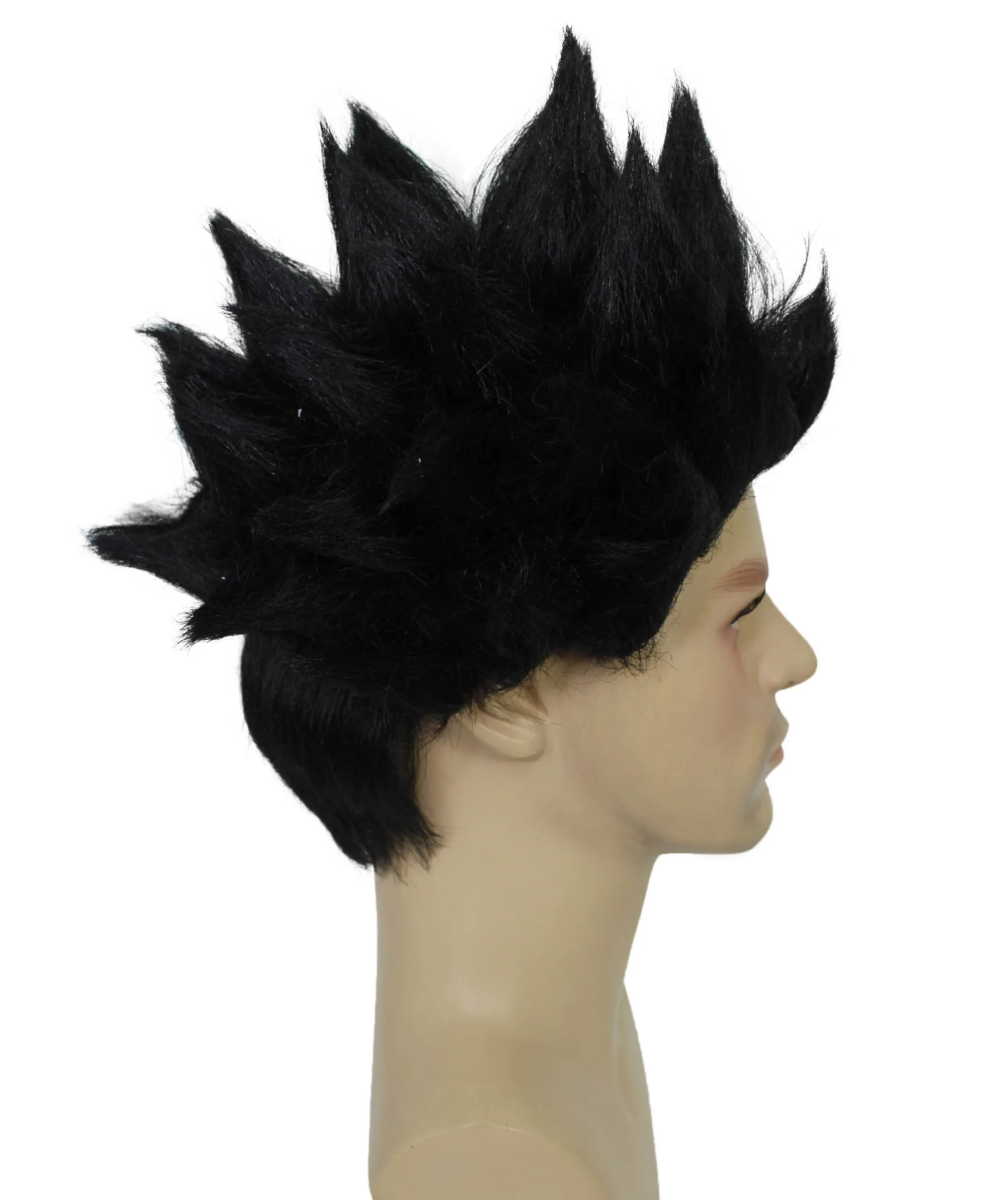 Adult Men’s Anime Young Ninja Nine Tail Multiple Colo Spiky Wig I Flame-retardant Synthetic Fiber