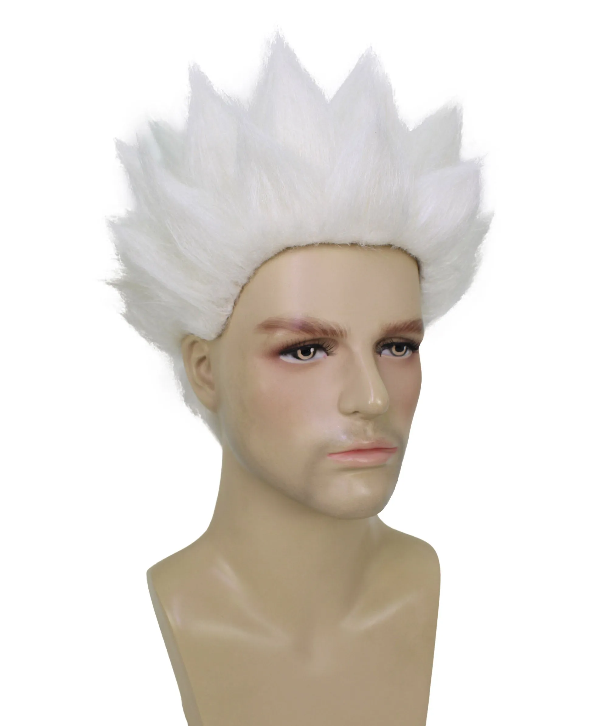 Adult Men’s Anime Young Ninja Nine Tail Multiple Colo Spiky Wig I Flame-retardant Synthetic Fiber