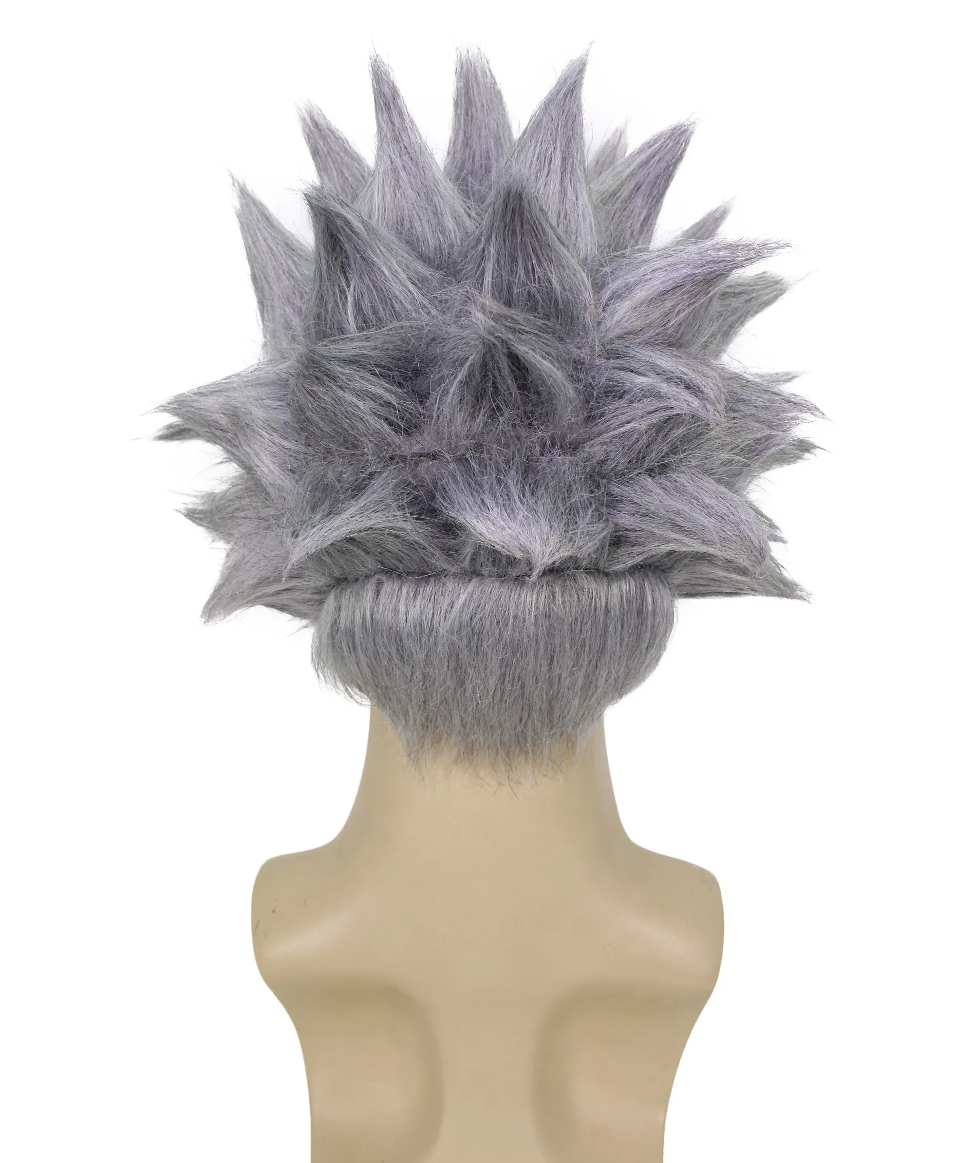 Adult Men’s Anime Young Ninja Nine Tail Multiple Colo Spiky Wig I Flame-retardant Synthetic Fiber