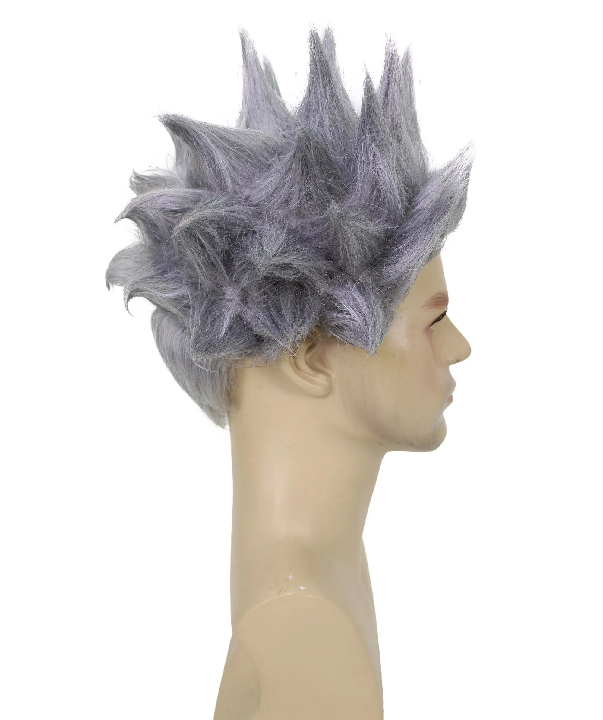 Adult Men’s Anime Young Ninja Nine Tail Multiple Colo Spiky Wig I Flame-retardant Synthetic Fiber