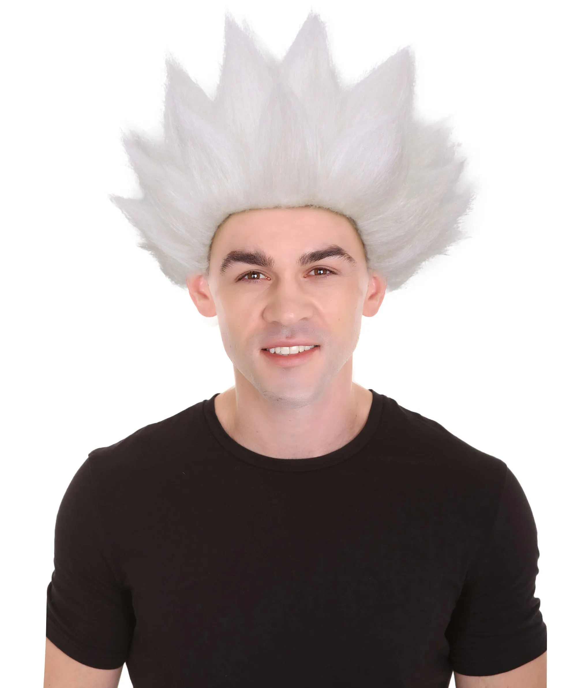 Adult Men’s Anime Young Ninja Nine Tail Multiple Colo Spiky Wig I Flame-retardant Synthetic Fiber