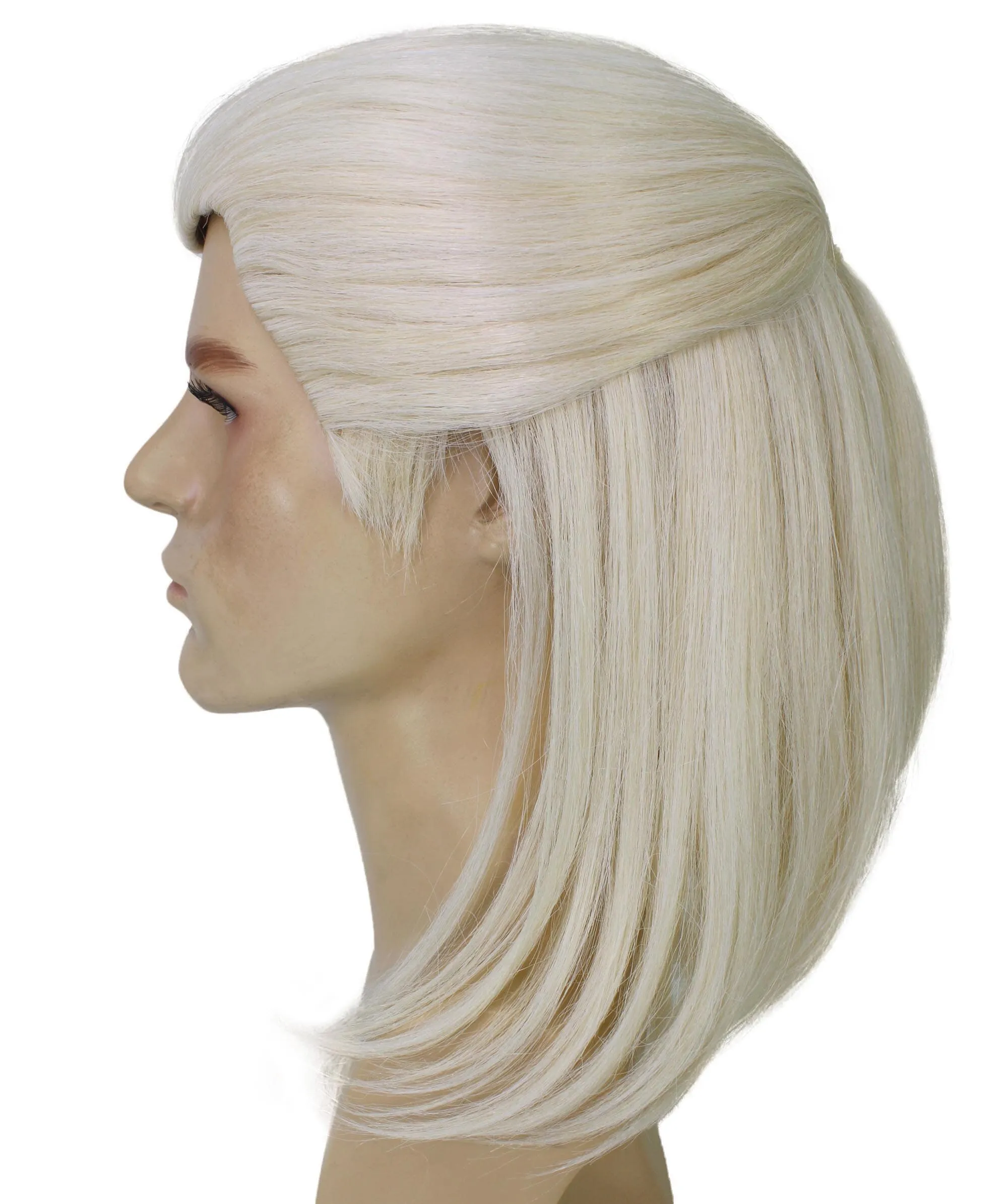 Adult Men’s Fantasy TV Series Dragon House Silver Blonde Warrior Prince Wig | Flame-retardant Synthetic Fiber