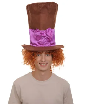 Adult Men's Orange Short Messy Curly  Wig | Best for Halloween | Flame-retardant Synthetic Fiber