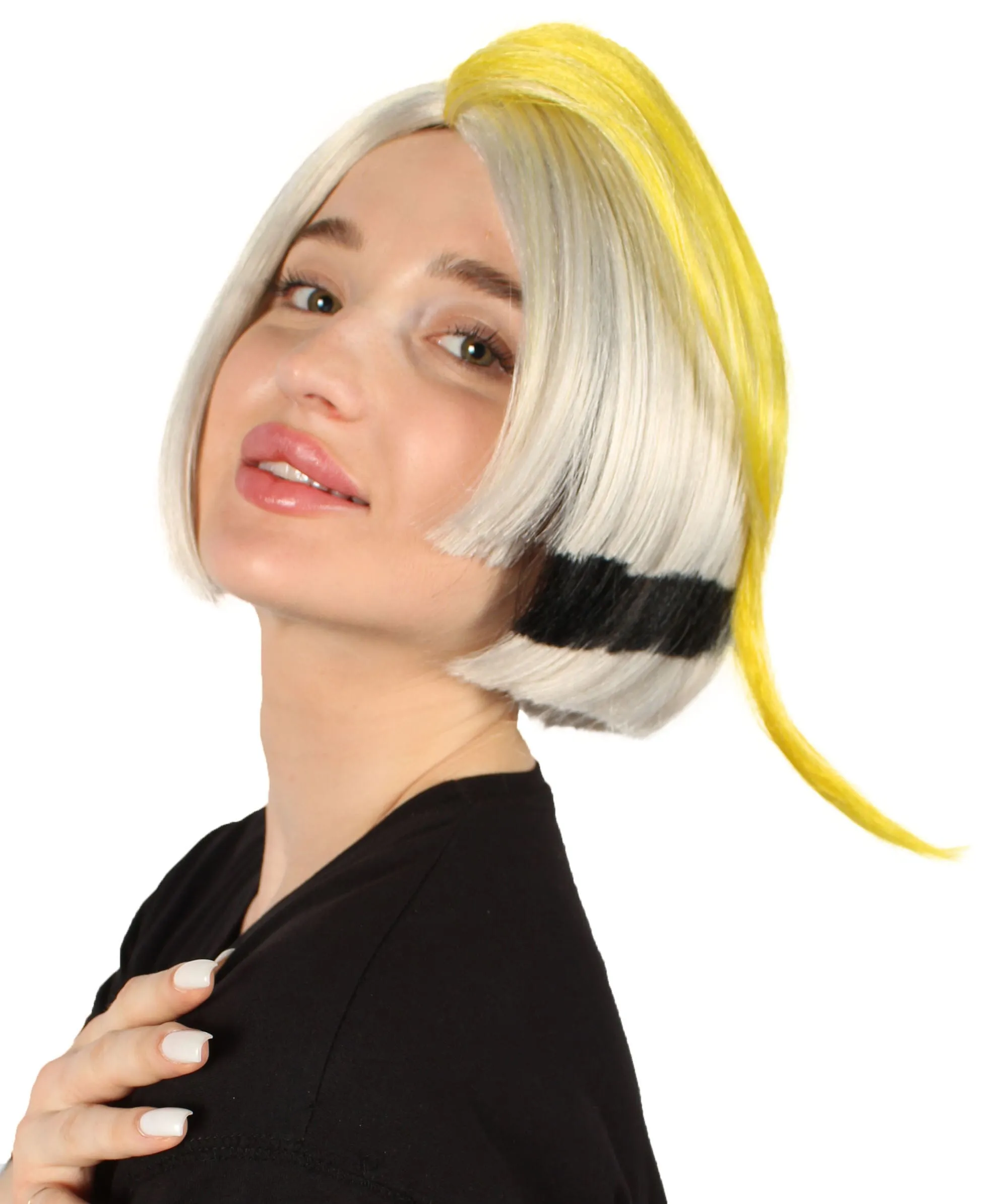 Adult Women’s Best Colors of 2022 Bob-styled Multicolor Wig, Non-flammable Synthetic Fiber Wig