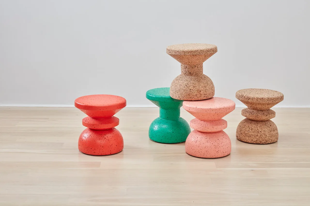 African Cork Stool | Pink