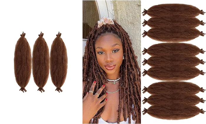 Afro Twist Crochet Hair with Dirty Braid Wig Fiber