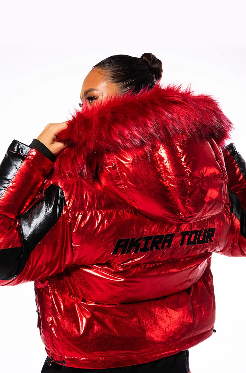 AKIRA TOUR METALLIC PUFFER COAT