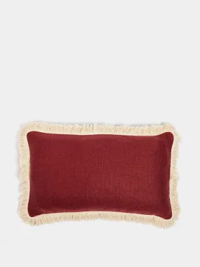 Alfie linen scatter cushion in pomegranate