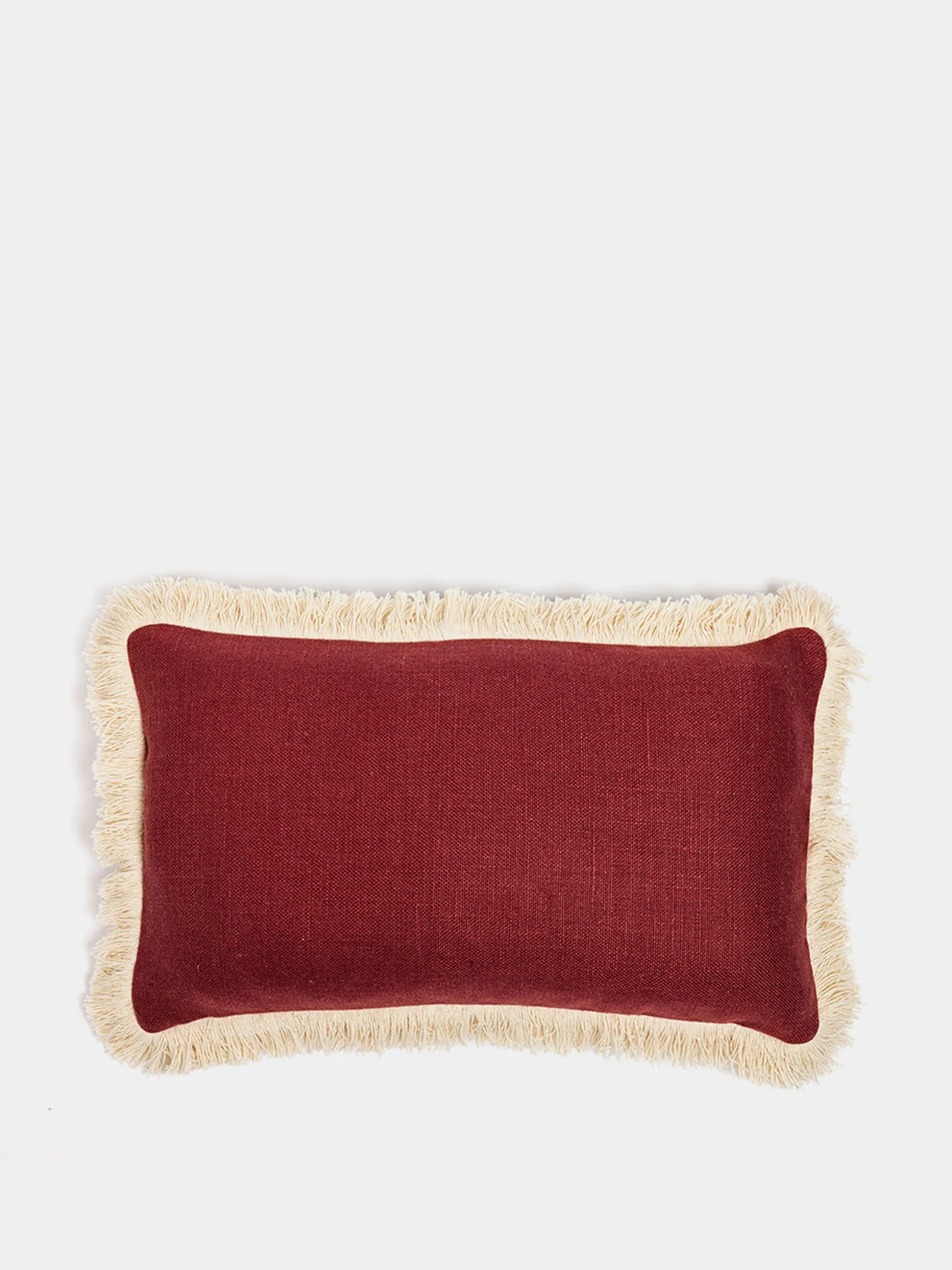 Alfie linen scatter cushion in pomegranate