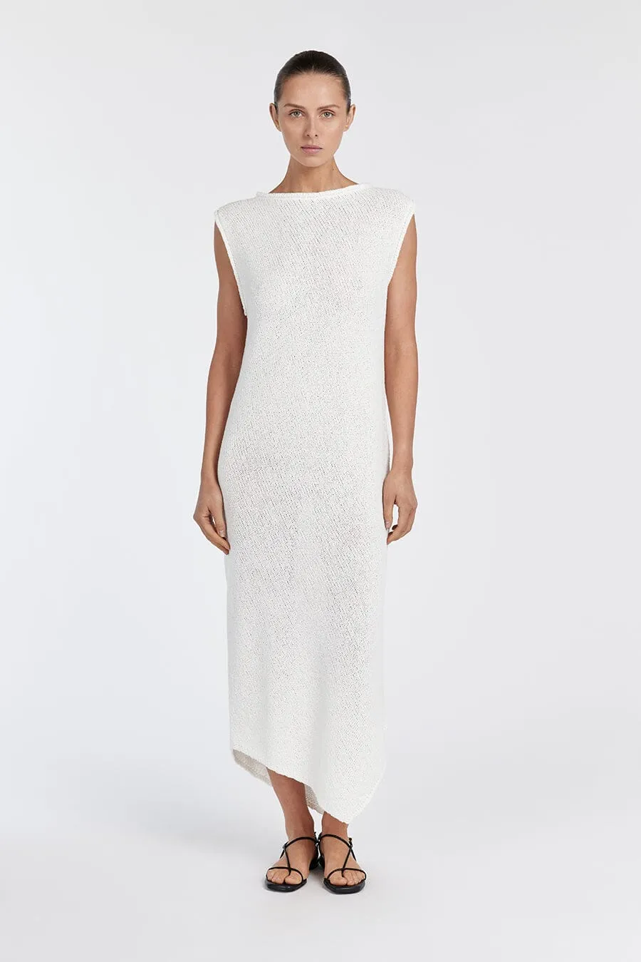 ALTHEA OFF WHITE MIDI DRESS