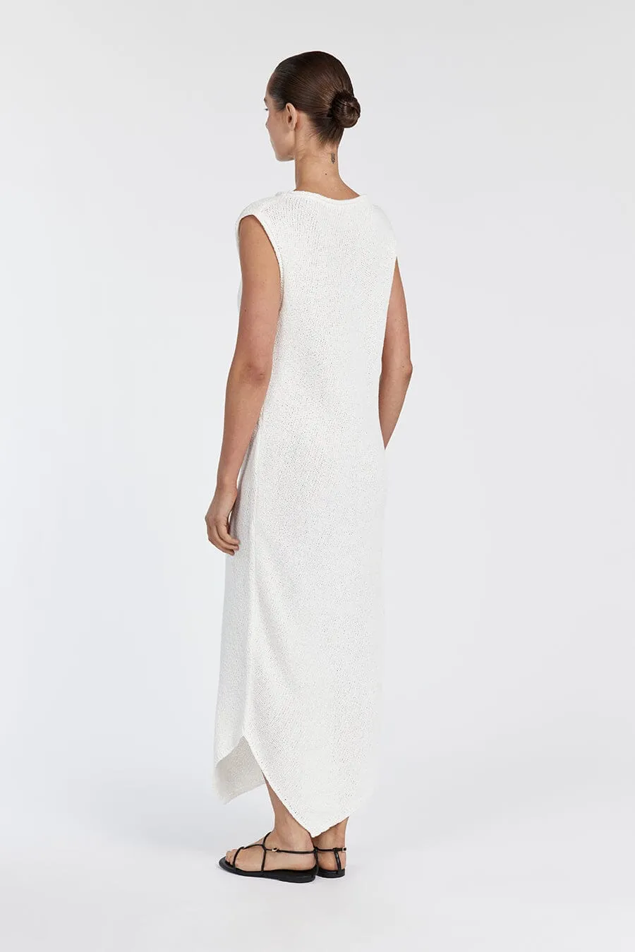 ALTHEA OFF WHITE MIDI DRESS