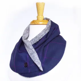 anjelica button scarf in purple