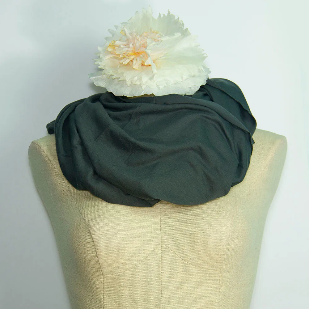 Asphalt Grey Welsh Corgi Organic Infinity Scarf