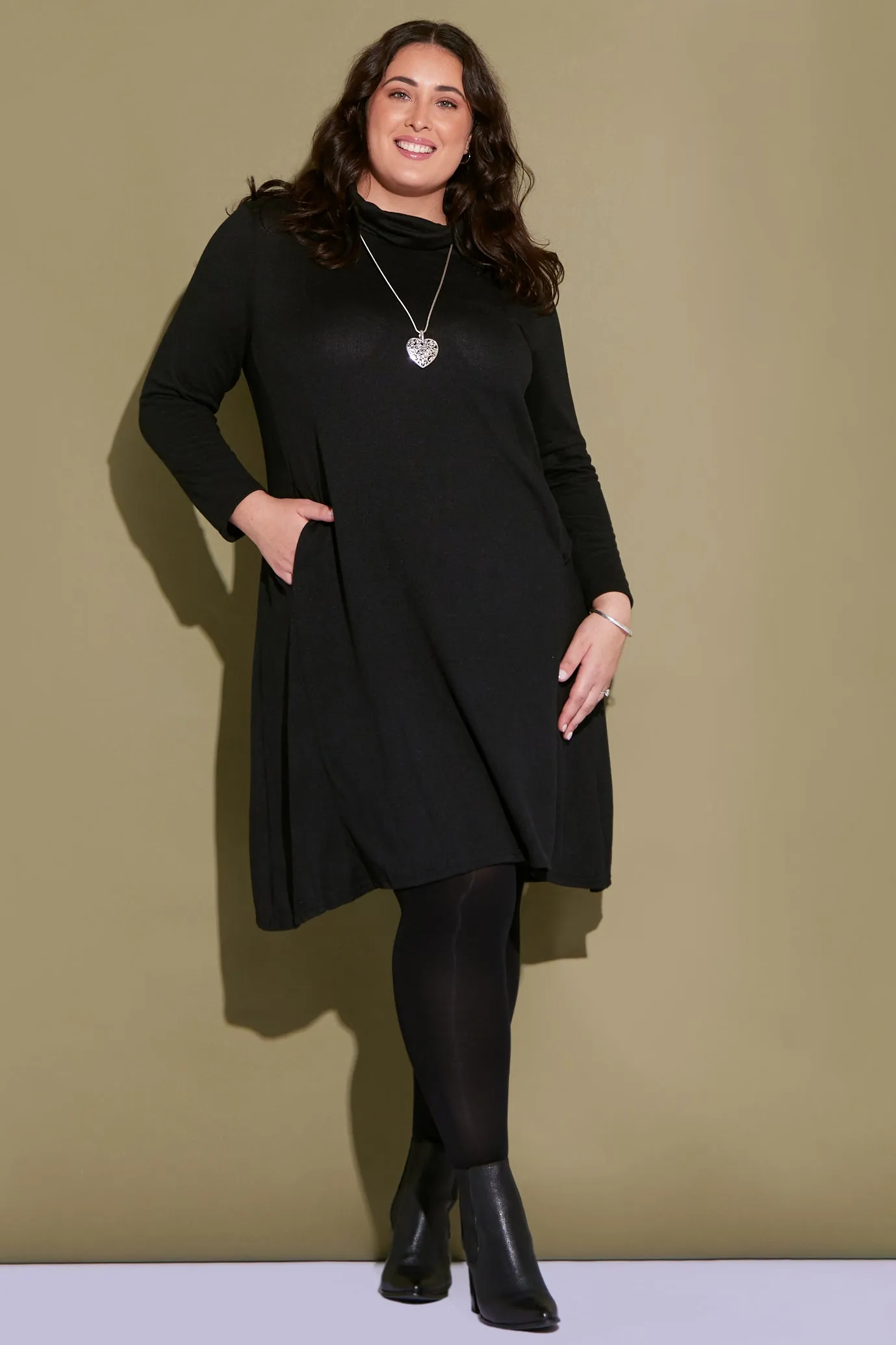 Astrid Tunic Dress - Black