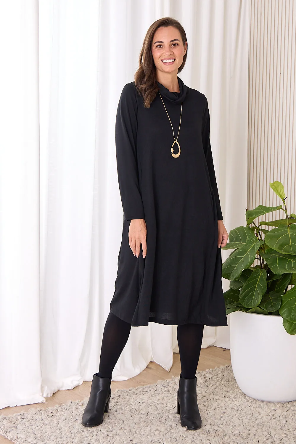 Astrid Tunic Dress - Black