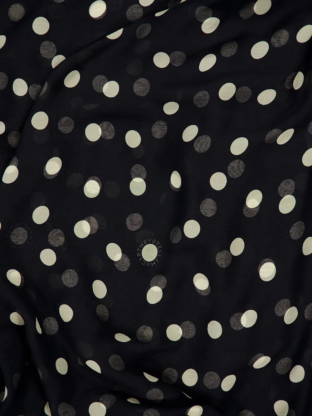 Asymmetric Silk Polka Dot Dress