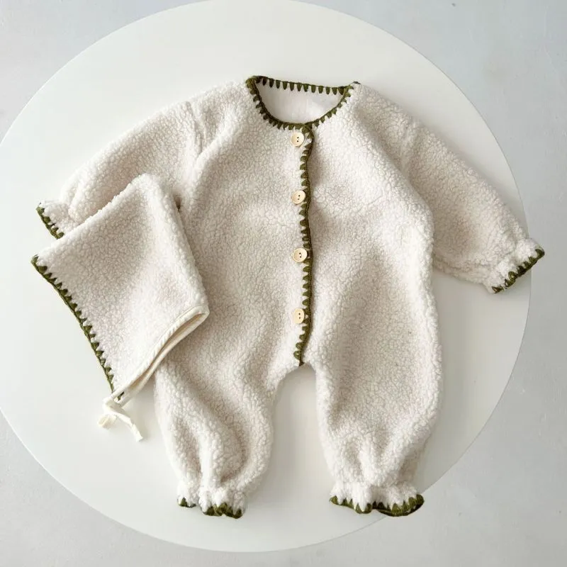 Baby Fleece Overall Long Jumpsuit