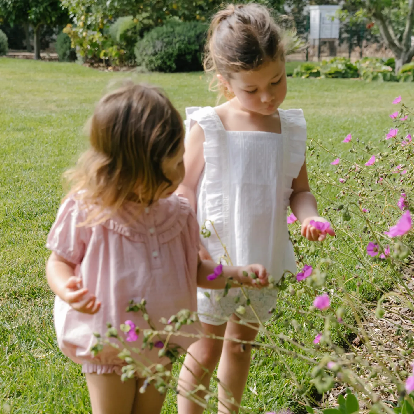 baby girls camellia pink dot bubble romper