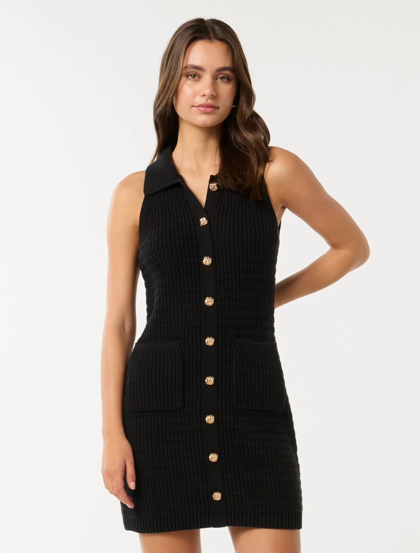 Beck Textured Knit Mini Dress