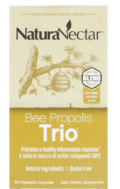 Bee Propolis Trio, 60 Vegetable Capsules - NaturaNectar