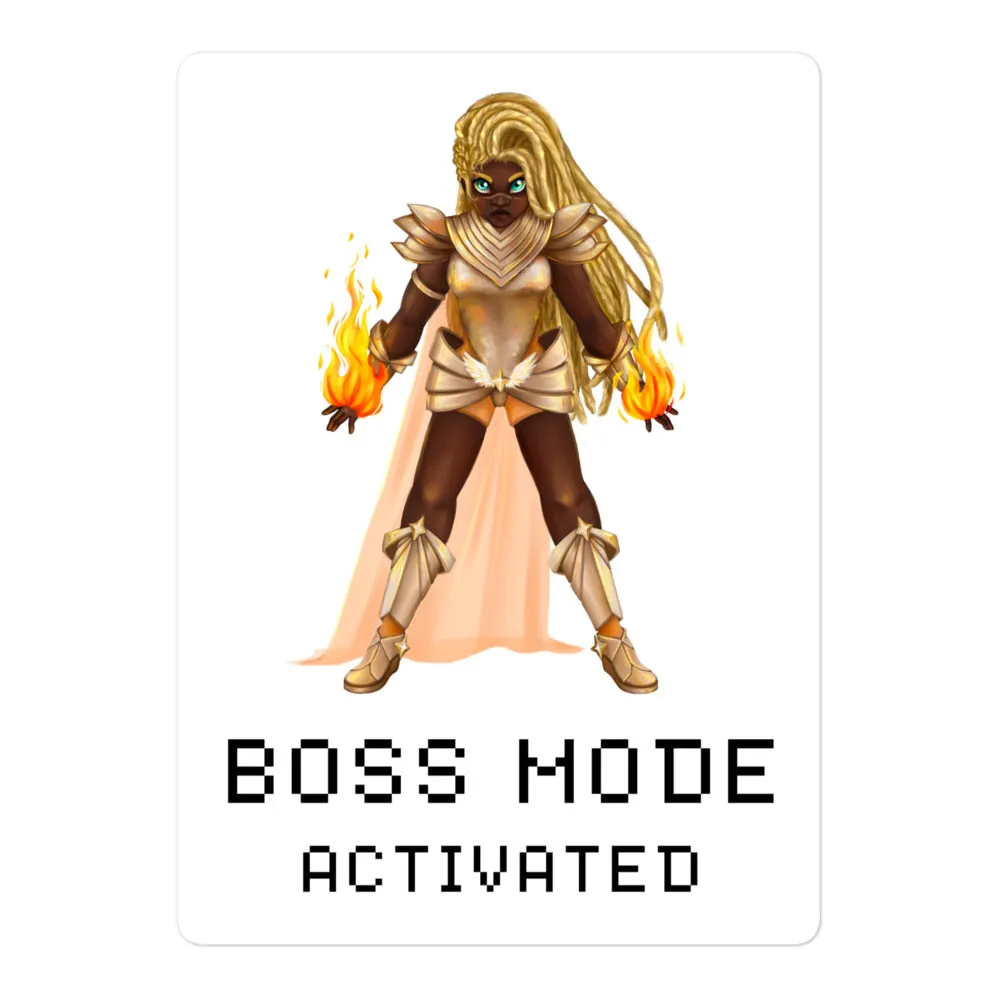 Boss Mode | Bubble-free stickers | Feminist Gamer