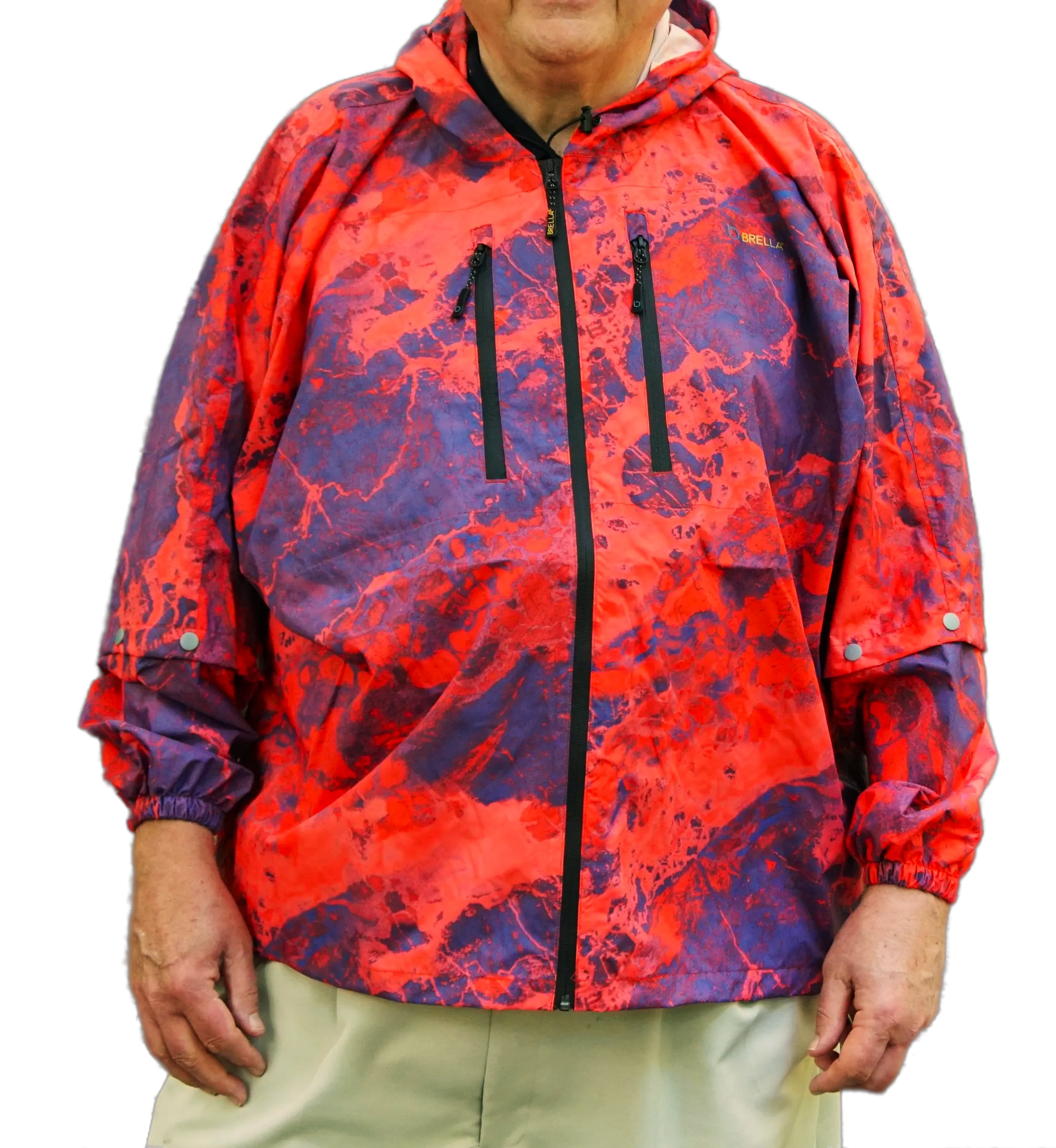 Brella 2015 Red Blue Unisex Rain Jacket