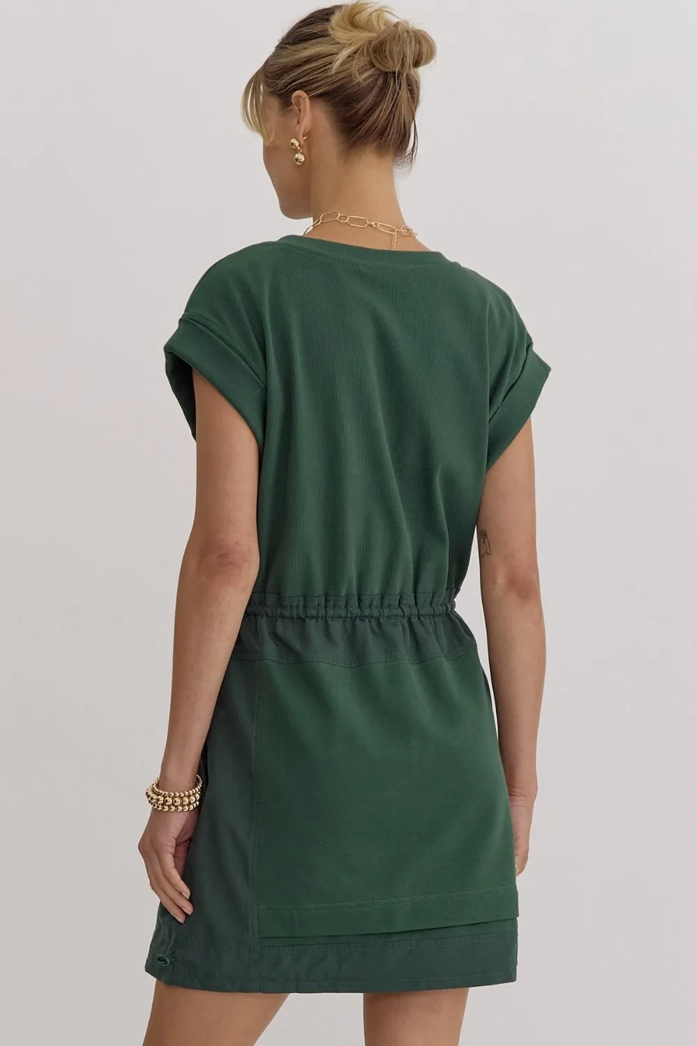 Brisk Afternoon Walk Dress In Green