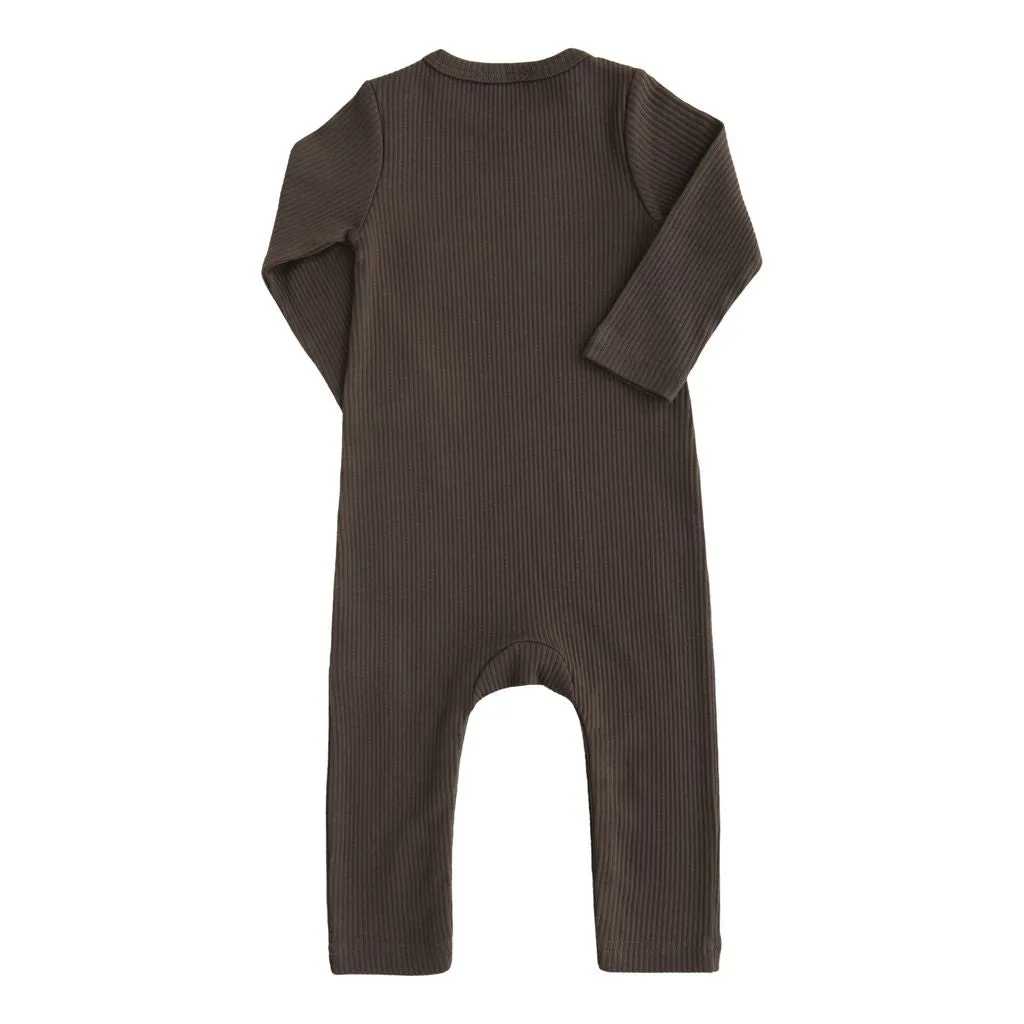 Brown Oak Long Sleeved Modal Romper