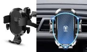 Carbon Fiber Multifunctional Telescopic Suction Cup & Air Outlet Car Phone Holder