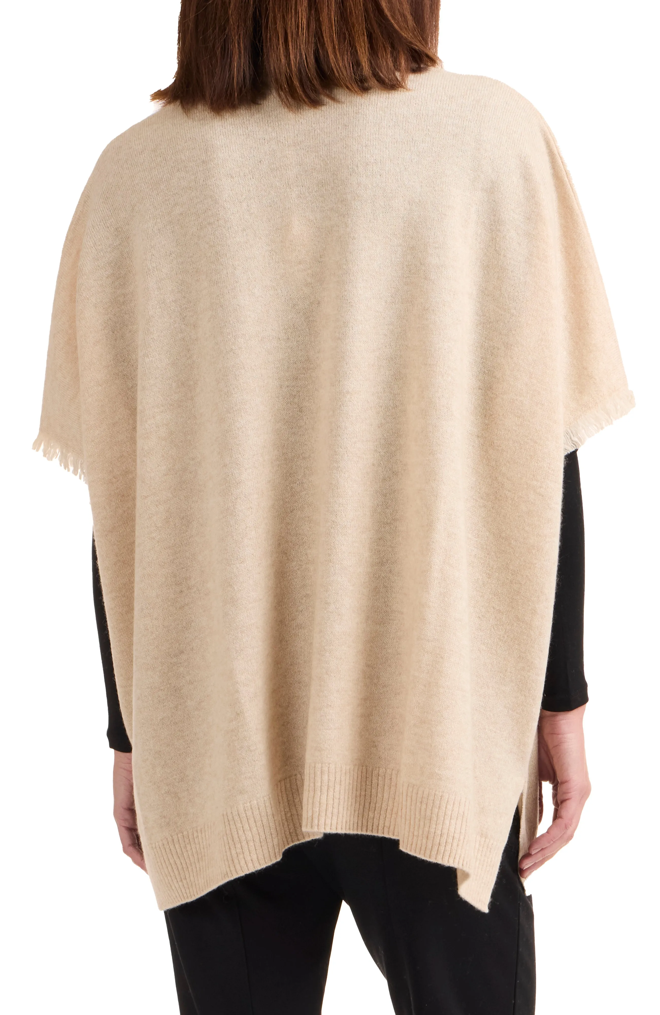 CASHMERE OPEN CARDIGAN WITH FRINGE