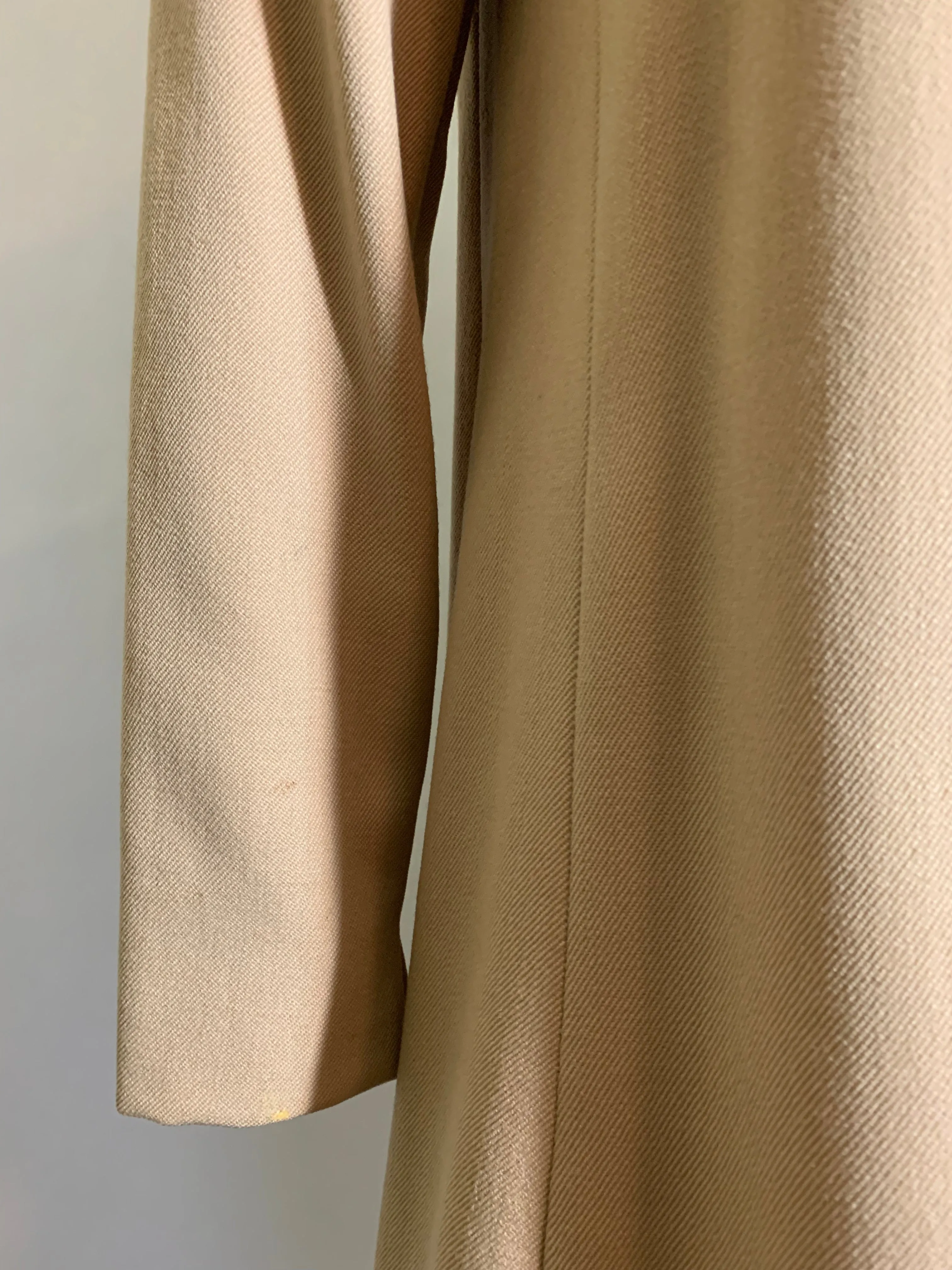 Chic Folded Collar Tan Dress circa 1960s