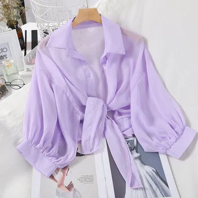 Chiffon Waistcoat Shirt