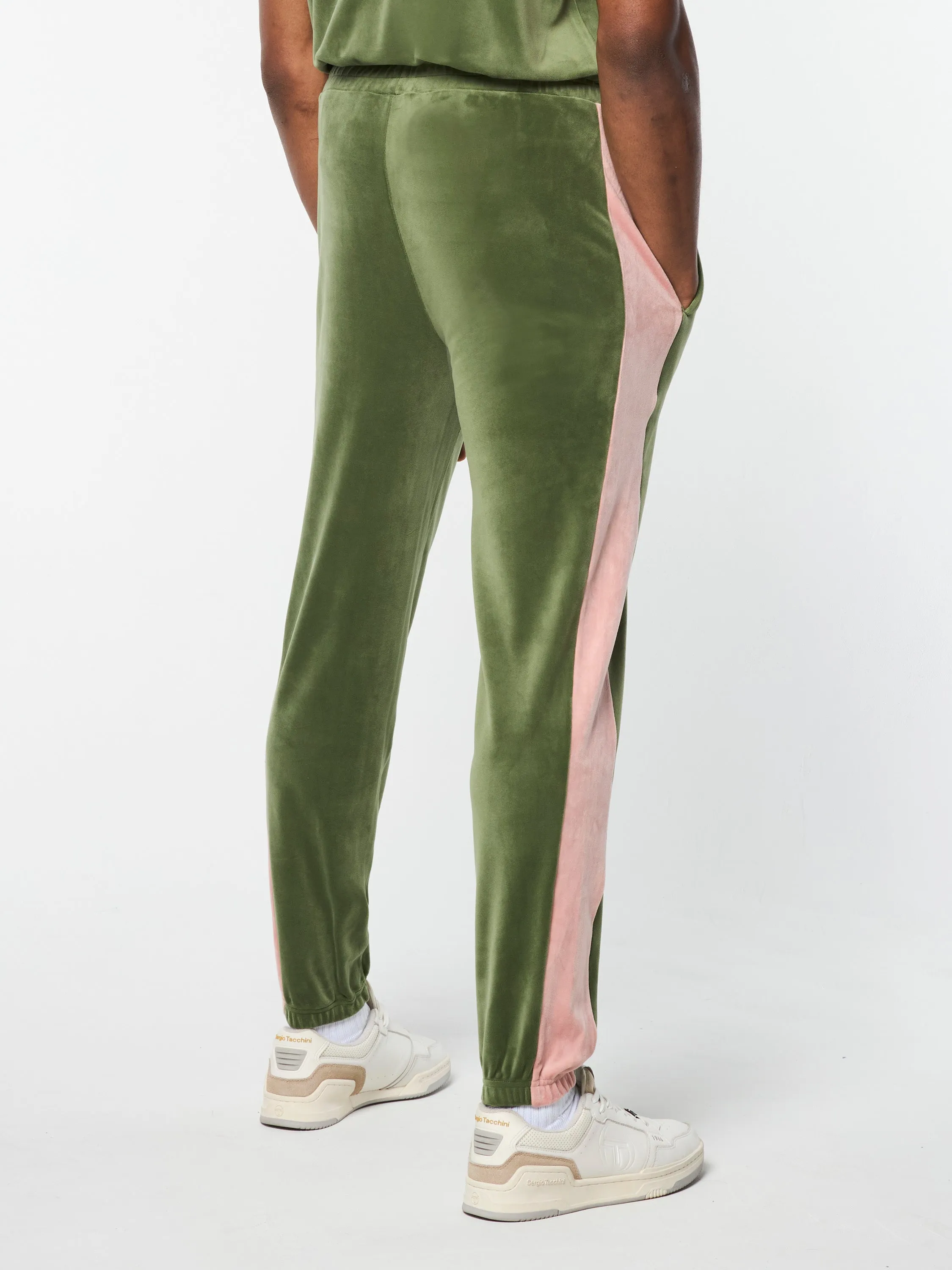 Cielo Velour Track Pant- Bronze Green