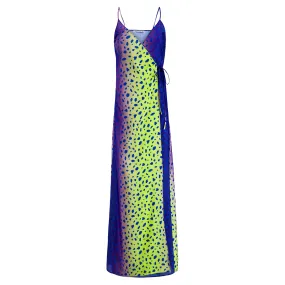 Cobalt Leopard Maxi Wrap